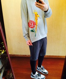 UNIQLO リメイク | 刺繍しました and 半ズボンにしました(スウェット)