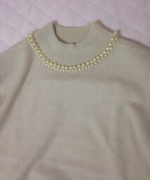 earth music&ecology | 真珠つきニット(ニット/セーター)