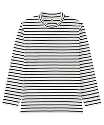UNIQLO | ウォッシュボーダーハイネックT(Tシャツ/カットソー)