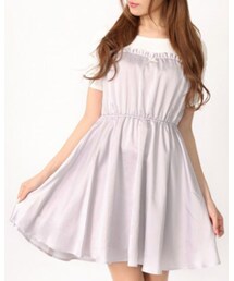 Ank Rouge | テレコ×サテンドッキングワンピース(ワンピース)