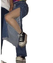 Re:make | 横自分で切った(デニムパンツ)