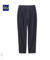 GU | ハイウエストマムジーンズ(デニムパンツ)