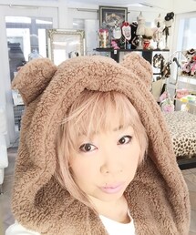 WC | クマ耳フーディマフラーだよん(ニットキャップ/ビーニー)