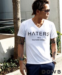 DOWBL | メッセージプリントVネックTEE(Tシャツ/カットソー)