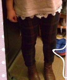 ？ | チェックスキニーパンツ(その他パンツ)