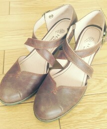 レザーヒールパンプス(パンプス)