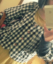 cherir la femme | ギンガムノーカラージャケット(ノーカラージャケット)