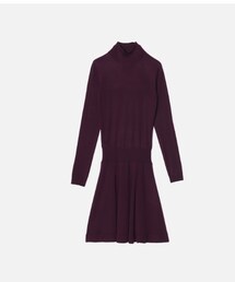 LACOSTE | ネイビータートルネックドレス(ワンピース)