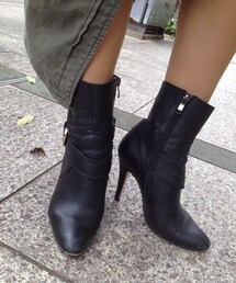 Manolo Blahnik | シルバーベルト付本革ショートブーツ(ブーツ)