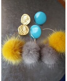 ventorosso | 4way ダブルファーフープピアス(ピアス（両耳用）)