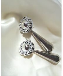 ~handmade~SR | しずく型シルバータッセルピアス(ネックレス)