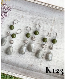 K123 | 秋色3連ピアス(ピアス（両耳用）)