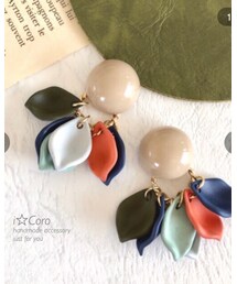 iCoro | 花びらイロとりどり♢2way earring or pierce(ピアス（両耳用）)
