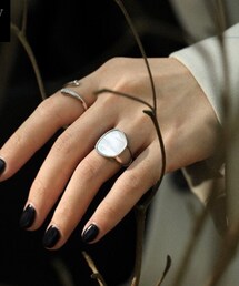 ReDEM | silver925 ホワイトシェル ワイドリング(リング)