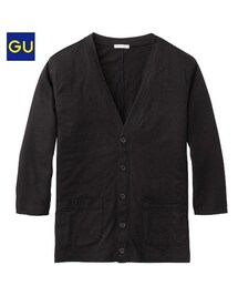 GU | カーディガン（７分袖） ブラック(カーディガン/ボレロ)