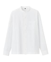 無印良品 | 新疆綿オックススタンドカラーシャツ　紳士Ｓ・白(シャツ/ブラウス)