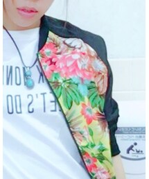 和柄ちんぴらのようなボタニカル夏イエー | ブルゾン