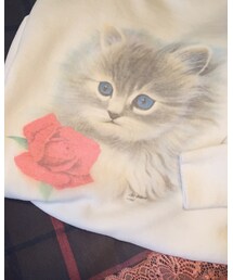 古着 | 淡い猫ちゃんスウェット(スウェット)