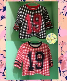 w.studio | 短版棒球上衣(Tシャツ/カットソー)