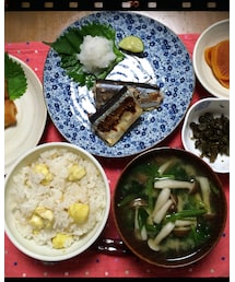 栗ご飯とサンマ | その他