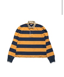 KAPITAL | ボーダー天竺パフスリーブラガーシャツ(トップス)