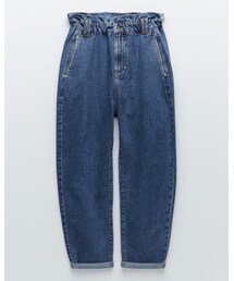 ZARA | ペーパーバッグデニムパンツ(デニムパンツ)