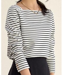 green label relaxing | KF リップルBOR スクエア/N POカットソー◆(Tシャツ/カットソー)