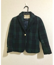 blanc basque | チェック柄ウールテーラードジャケット(テーラードジャケット)