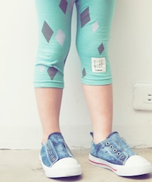 幾何印花七分內搭褲 (kids)(その他パンツ)