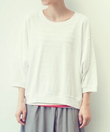 連袖素色棉質上衣(Tシャツ/カットソー)