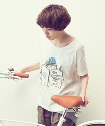 很愛看書少女棉T(Tシャツ/カットソー)