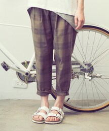 好穿鬆緊帶格子老爺褲(その他パンツ)