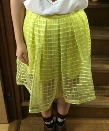 DEICY | チェックオーガンジースカート
(スカート)