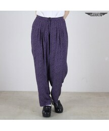 VINTAGE | 古着 紫 プリント コーヒー豆柄 ロング丈 パンツ レディース ヴィンテージ (古着屋RAINBOW) (btu1605072)(その他パンツ)