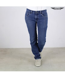 VINTAGE | 古着 青 無地 デニム ロング丈 パンツ レディース ヴィンテージ (Levi's リーバイス) (古着屋RAINBOW) (btu1606347)(デニムパンツ)