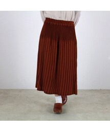 VINTAGE | 古着 茶 無地 プリーツ ロング丈 スカート レディース ヴィンテージ (古着屋RAINBOW) (btu1602100)(スカート)