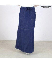 VINTAGE | 古着 青 無地 デニム タイト ロング丈 スカート レディース ヴィンテージ (古着屋RAINBOW) (btu1607045)(スカート)