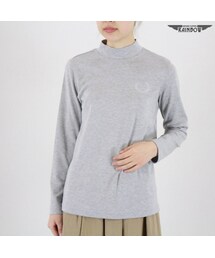 VINTAGE | 古着 グレー 無地 カットソー ハイネック 長袖 トップス Tシャツ レディース ヴィンテージ (古着屋RAINBOW) (ttu1603257)(Tシャツ/カットソー)