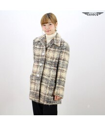 VINTAGE | 古着 ベージュ チェック柄 ジャケット 長袖 アウター レディース ヴィンテージ (古着屋RAINBOW) (ttu1511448)(その他アウター)