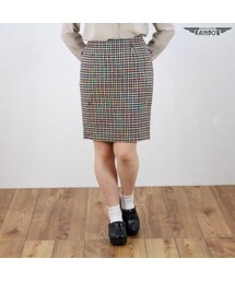 VINTAGE | 古着 グレー プリント ミニ丈 スカート レディース ヴィンテージ (古着屋RAINBOW) (btu1512205)(スカート)