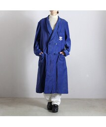 VINTAGE | 古着 青 無地 コーデュロイ ガウン 長袖 アウター レディース ヴィンテージ (古着屋RAINBOW) (ttu1610276)(その他アウター)