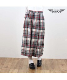 VINTAGE | 古着 白 オフホワイト チェック柄 ロング丈 スカート レディース ヴィンテージ (PENDLETON ペンドルトン) (古着屋RAINBOW) (btu1510040)(スカート)