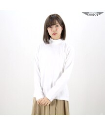 古着 白 無地 ハイネック Tシャツ 長袖 トップス レディース ヴィンテージ (古着屋RAINBOW) (ttu1601104)(Tシャツ/カットソー)