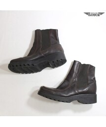 [23.5cm] 古着 茶 ダーク レザー ブーツ シューズ レディース ヴィンテージ (古着屋RAINBOW) (stu1711031)(ブーツ)