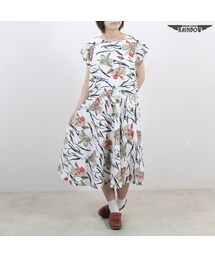 古着 白 花柄 半袖 ロング丈 ワンピース レディース ヴィンテージ (古着屋RAINBOW 通販) (otu1608235)(ワンピース)