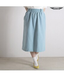 古着 青 水色 無地 パステル 膝丈 スカート レディース ヴィンテージ (古着屋RAINBOW 通販) (btu1703006)(スカート)