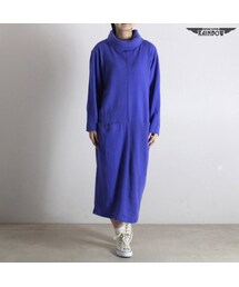 古着 紫 青紫 無地 タートルネック ニット 長袖 ロング丈 ワンピース レディース ヴィンテージ (古着屋RAINBOW 通販) (otu1612346)(ワンピース)