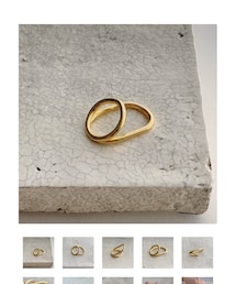 CHIEKO+ | loop ring 2 † gold(リング)