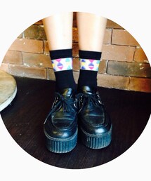 無指定 | 拼接彩色透膚襪(ソックス/靴下)