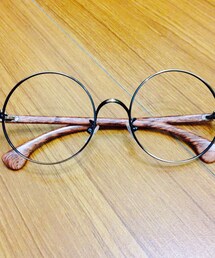 Korea | 木柄mix圓鏡框鏡架(メガネ)